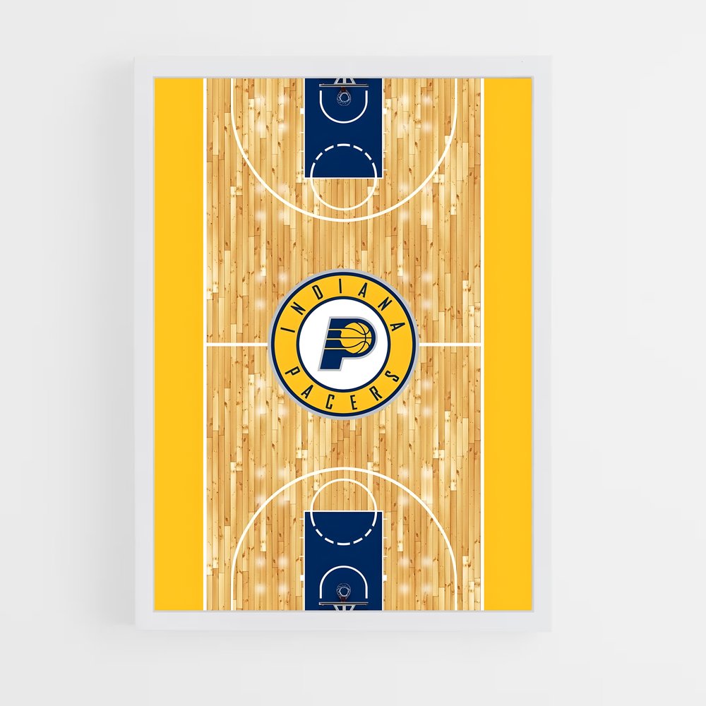 Poster Court des Pacers – affiche Basketball (vue 3)